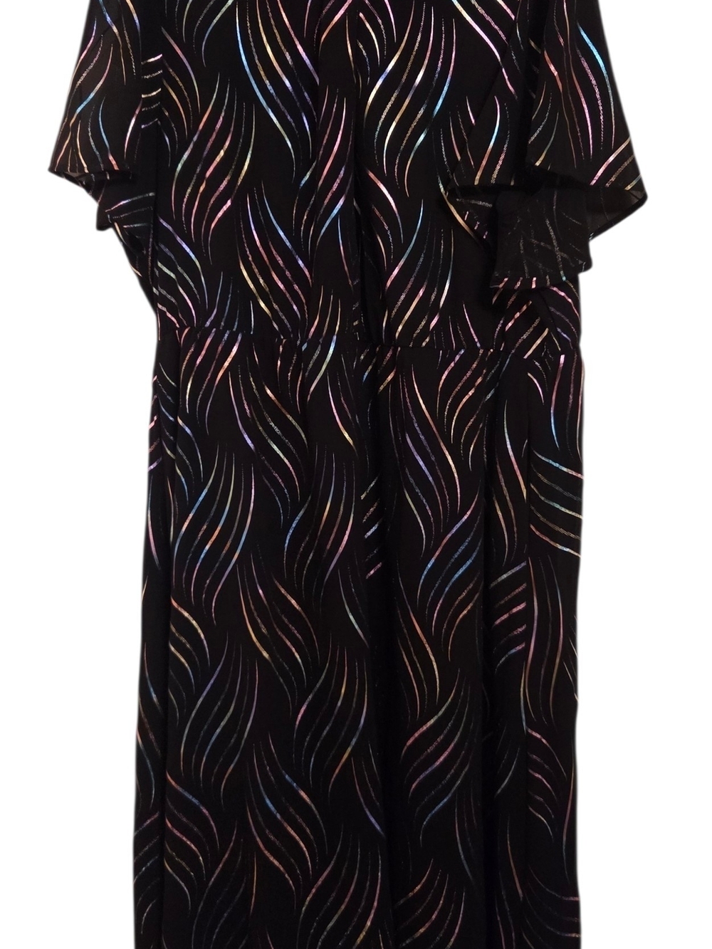 Bloomchic Abstract Twisted Neckline Midi Dress 22w
